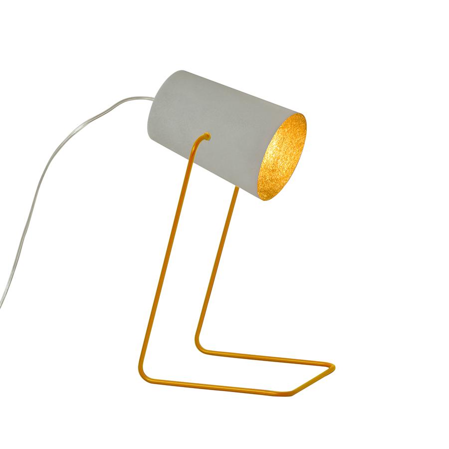 Table Lamp Paint T Cemento In-Es Artdesign Collection Matt Color Grey/Gold Size 17,5 Cm Diam. Ø 12 Cm